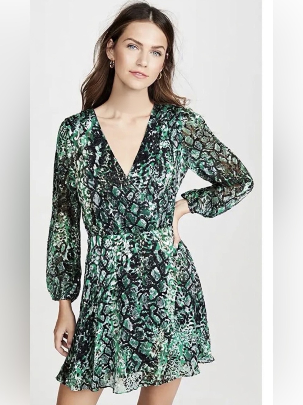 NWT Alice + Olivia Y2K 90s style snake print dress